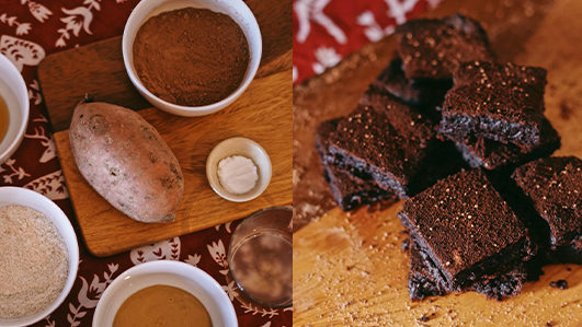Receita de brownies de batata-doce de Alice Trewinnard